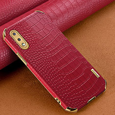 Soft Luxury Leather Snap On Case Cover for Samsung Galaxy M02 Red
