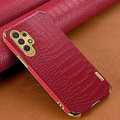 Soft Luxury Leather Snap On Case Cover for Samsung Galaxy M32 5G Red