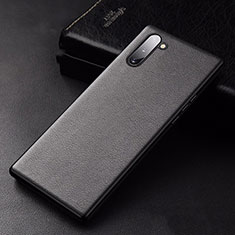 Soft Luxury Leather Snap On Case Cover for Samsung Galaxy Note 10 Black
