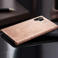 Soft Luxury Leather Snap On Case Cover for Samsung Galaxy Note 10 Plus 5G Rose Gold