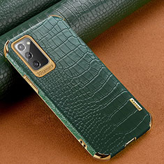 Soft Luxury Leather Snap On Case Cover for Samsung Galaxy Note 20 5G Green