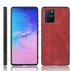 Soft Luxury Leather Snap On Case Cover for Samsung Galaxy S10 Lite Red