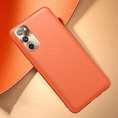 Soft Luxury Leather Snap On Case Cover for Samsung Galaxy S20 FE 2022 5G Orange