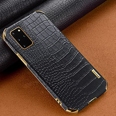 Soft Luxury Leather Snap On Case Cover for Samsung Galaxy S20 Plus Black