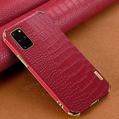Soft Luxury Leather Snap On Case Cover for Samsung Galaxy S20 Plus Red