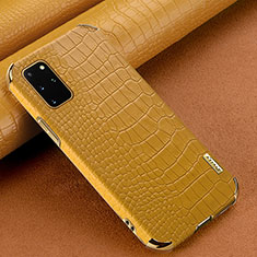 Soft Luxury Leather Snap On Case Cover for Samsung Galaxy S20 Plus Yellow