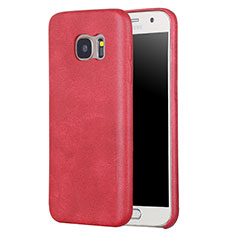 Soft Luxury Leather Snap On Case Cover for Samsung Galaxy S7 G930F G930FD Red