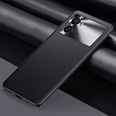 Soft Luxury Leather Snap On Case Cover for Vivo iQOO 9 5G Black