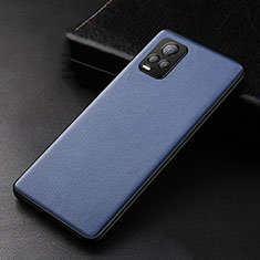 Soft Luxury Leather Snap On Case Cover for Vivo V20 Pro 5G Blue