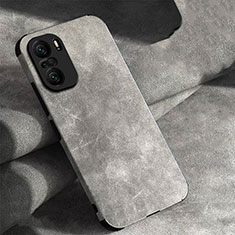 Soft Luxury Leather Snap On Case Cover for Xiaomi Mi 11X Pro 5G Gray