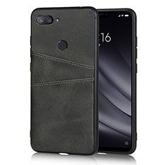 Soft Luxury Leather Snap On Case Cover for Xiaomi Mi 8 Lite Black