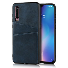 Soft Luxury Leather Snap On Case Cover for Xiaomi Mi 9 Lite Blue