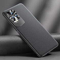 Soft Luxury Leather Snap On Case Cover for Xiaomi Poco F4 5G Black