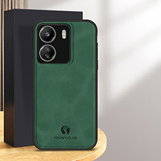 Soft Luxury Leather Snap On Case Cover for Xiaomi Redmi 13C Green