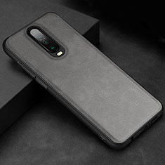 Soft Luxury Leather Snap On Case Cover for Xiaomi Redmi K30 4G Gray
