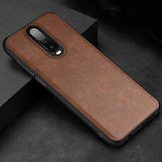 Soft Luxury Leather Snap On Case Cover for Xiaomi Redmi K30 5G Brown