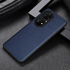Soft Luxury Leather Snap On Case Cover GS1 for Huawei P50 Pro Blue