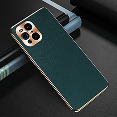Soft Luxury Leather Snap On Case Cover GS1 for Oppo Find X3 5G Green