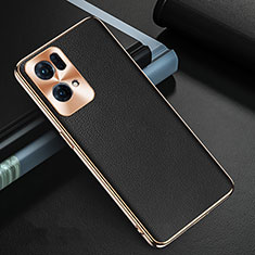 Soft Luxury Leather Snap On Case Cover GS1 for Oppo Reno7 Pro 5G Black