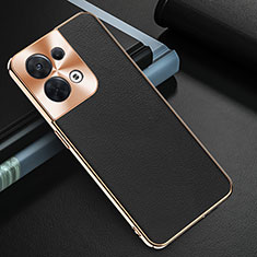 Soft Luxury Leather Snap On Case Cover GS1 for Oppo Reno8 5G Black