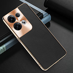 Soft Luxury Leather Snap On Case Cover GS1 for Oppo Reno8 Pro 5G Black