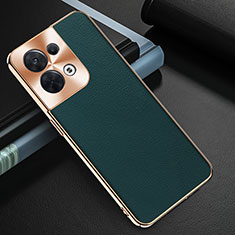 Soft Luxury Leather Snap On Case Cover GS1 for Oppo Reno9 5G Green