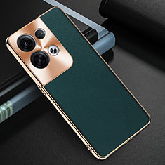 Soft Luxury Leather Snap On Case Cover GS1 for Oppo Reno9 Pro+ Plus 5G Green