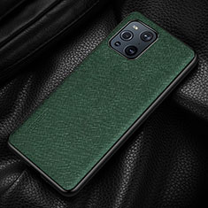Soft Luxury Leather Snap On Case Cover GS2 for Oppo Find X3 5G Green