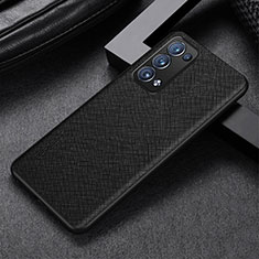 Soft Luxury Leather Snap On Case Cover GS2 for Oppo Reno6 Pro 5G Black