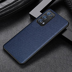 Soft Luxury Leather Snap On Case Cover GS2 for Oppo Reno6 Pro 5G Blue