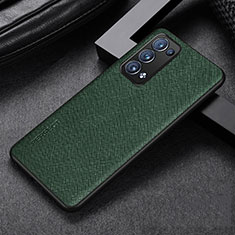 Soft Luxury Leather Snap On Case Cover GS2 for Oppo Reno6 Pro 5G Green