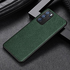 Soft Luxury Leather Snap On Case Cover GS2 for Oppo Reno6 Pro 5G India Green