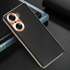 Soft Luxury Leather Snap On Case Cover GS3 for Huawei Honor 60 Pro 5G Black