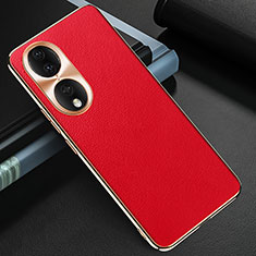 Soft Luxury Leather Snap On Case Cover GS3 for Huawei Honor 90 5G Red