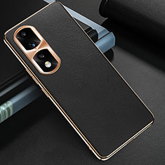 Soft Luxury Leather Snap On Case Cover GS3 for Huawei Honor 90 Pro 5G Black