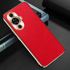 Soft Luxury Leather Snap On Case Cover GS3 for Huawei Nova 11 Pro Red