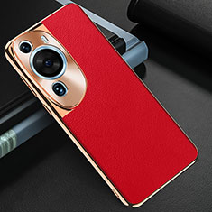 Soft Luxury Leather Snap On Case Cover GS3 for Huawei P60 Art Red