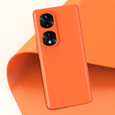 Soft Luxury Leather Snap On Case Cover GS4 for Huawei Honor 70 Pro 5G Orange