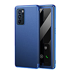 Soft Luxury Leather Snap On Case Cover GS4 for Oppo Reno6 5G Blue