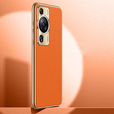 Soft Luxury Leather Snap On Case Cover JB1 for Huawei P60 Orange