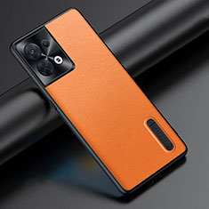 Soft Luxury Leather Snap On Case Cover JB1 for Oppo Reno9 5G Orange