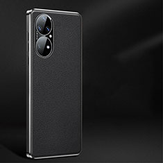 Soft Luxury Leather Snap On Case Cover JB2 for Huawei P50 Pro Black