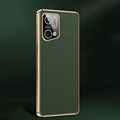 Soft Luxury Leather Snap On Case Cover JB2 for Oppo Find X5 5G Green