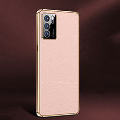 Soft Luxury Leather Snap On Case Cover JB2 for Oppo Reno6 5G Pink