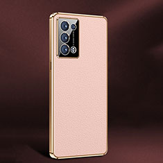 Soft Luxury Leather Snap On Case Cover JB2 for Oppo Reno6 Pro+ Plus 5G Pink