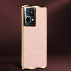 Soft Luxury Leather Snap On Case Cover JB2 for Oppo Reno7 Pro 5G Pink