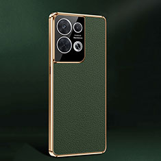 Soft Luxury Leather Snap On Case Cover JB2 for Oppo Reno8 5G Green