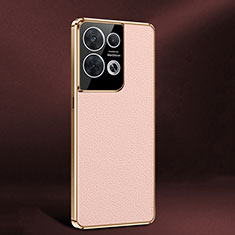 Soft Luxury Leather Snap On Case Cover JB2 for Oppo Reno8 5G Pink