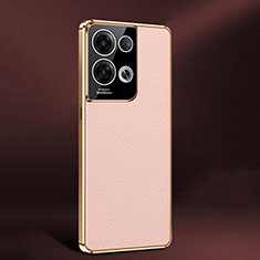 Soft Luxury Leather Snap On Case Cover JB2 for Oppo Reno8 Pro 5G Pink