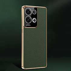 Soft Luxury Leather Snap On Case Cover JB2 for Oppo Reno8 Pro+ Plus 5G Green